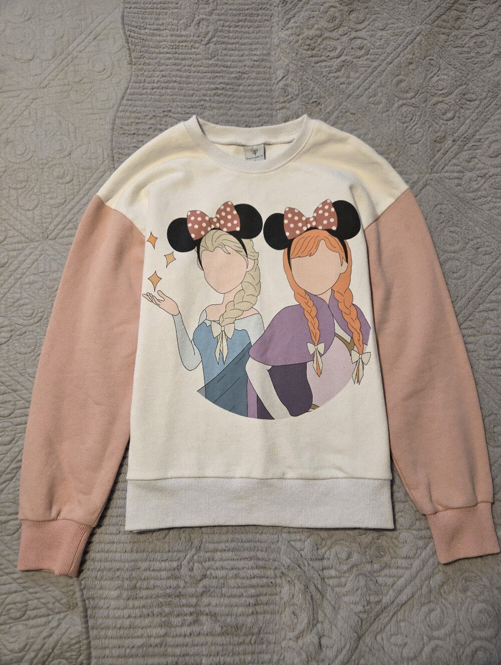 Sweet P Baby Co. Cream Crew Neck Sweater FROZEN Design Disney